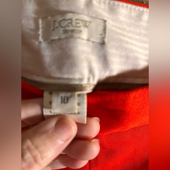 J. Crew Red Minnie stretch Straight Leg Pants - Picture 4 of 10